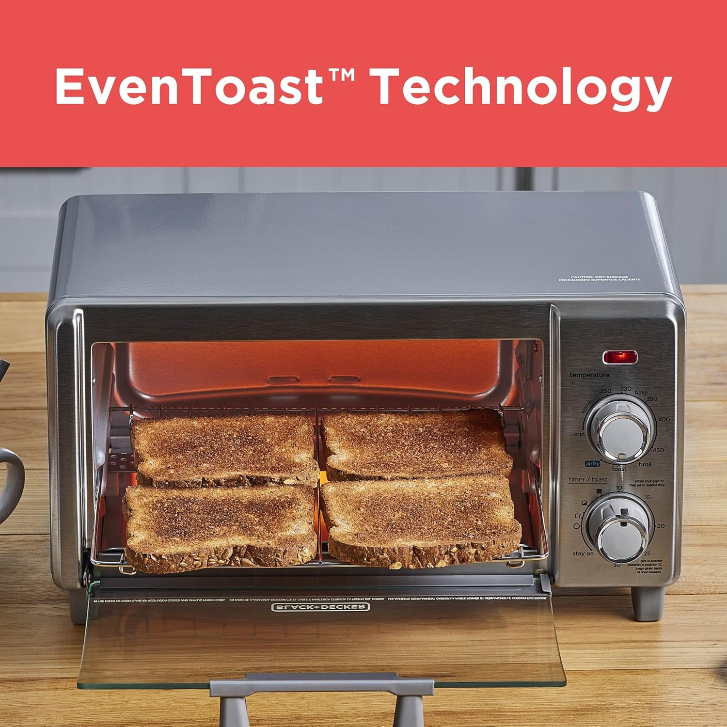 4-Slice Air Fry Toaster Oven, 5-in-1 Countertop Oven