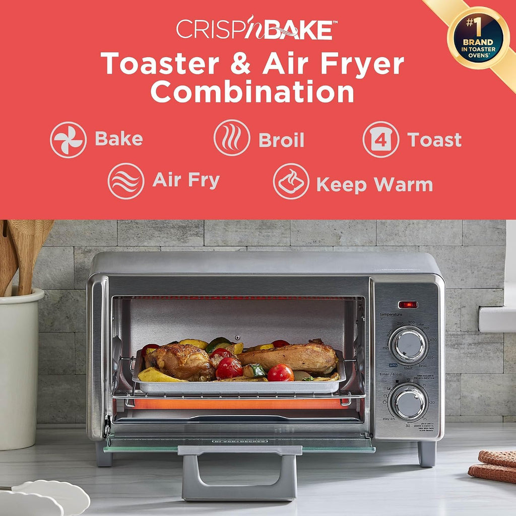 4-Slice Air Fry Toaster Oven, 5-in-1 Countertop Oven