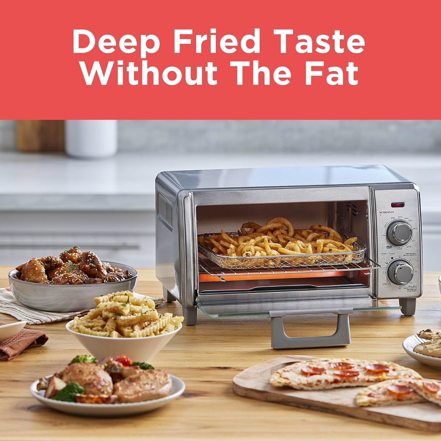 4-Slice Air Fry Toaster Oven, 5-in-1 Countertop Oven