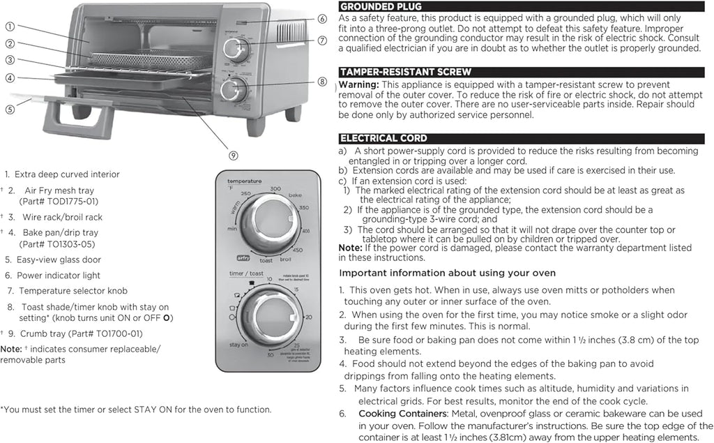 4-Slice Air Fry Toaster Oven, 5-in-1 Countertop Oven
