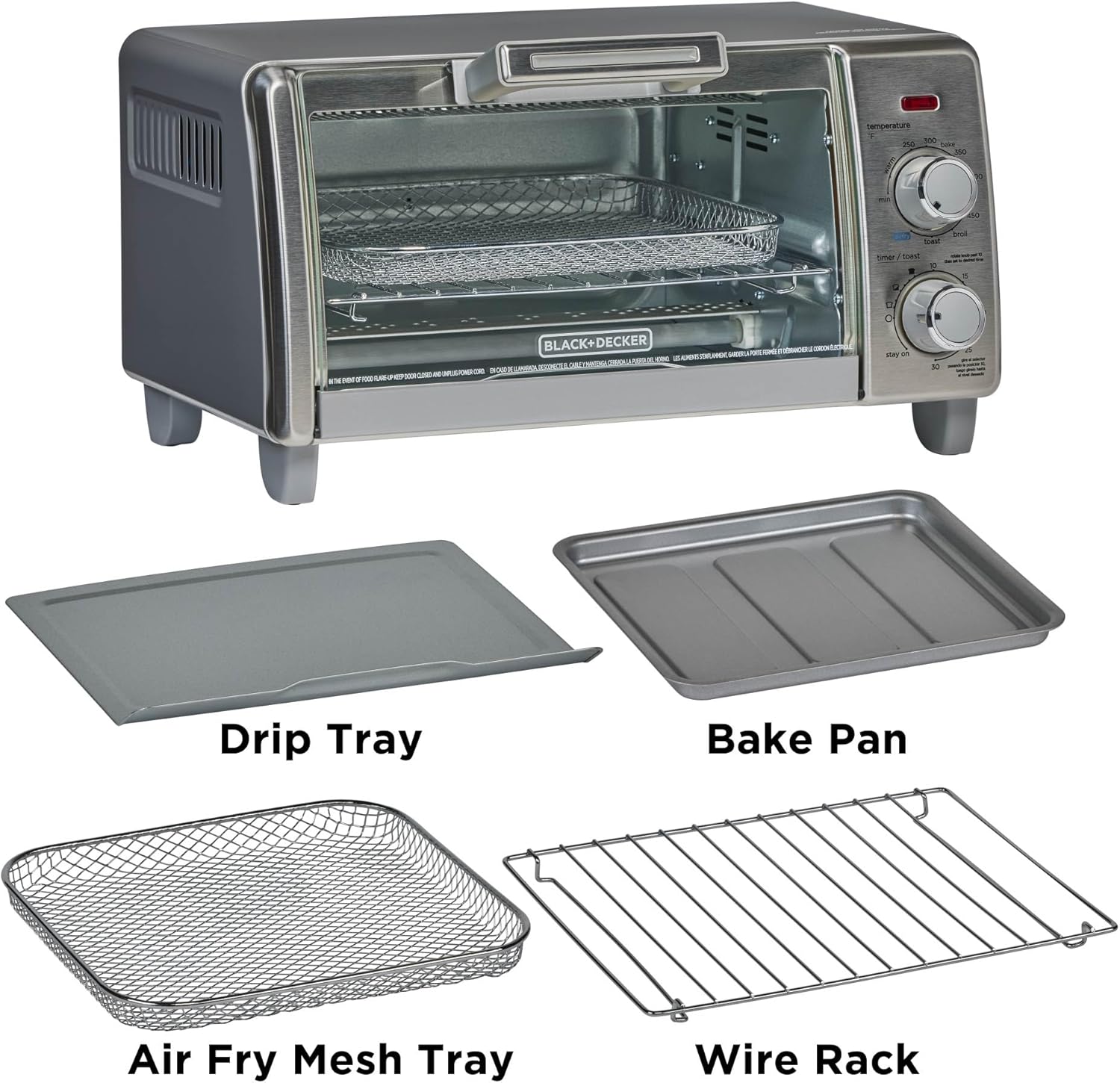 4-Slice Air Fry Toaster Oven, 5-in-1 Countertop Oven