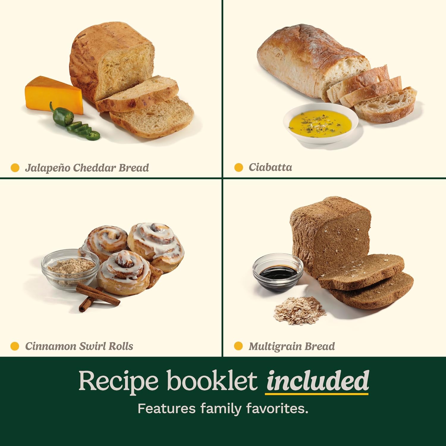 Bread Maker Machine, Stainless Steel, 12 Programs, Up to 2 lbs | CBK-110NAS, compact automatic bread maker with 12 menu options, 3 crust colors & sizes, LCD display & 13-hr delay-start timer